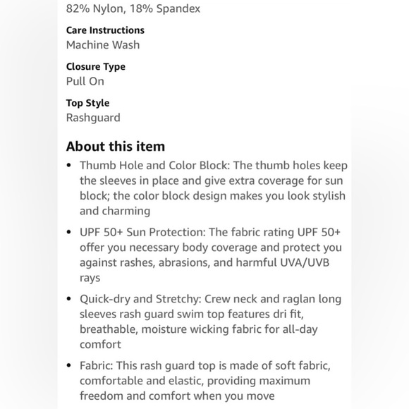 NWT Women’s Black and White Long Sleeve UV Protection Rash Guard Swim Top - Picture 8 of 15